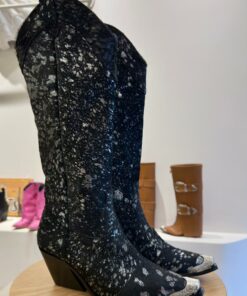 Aitana Negro Salpicado Plata