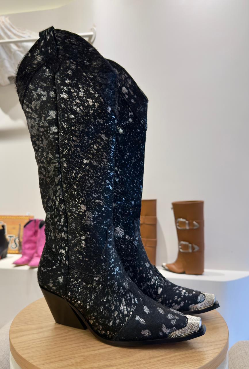 Aitana Negro Salpicado Plata