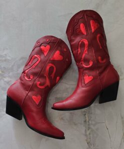 Valentine Rojo Piel Genuina