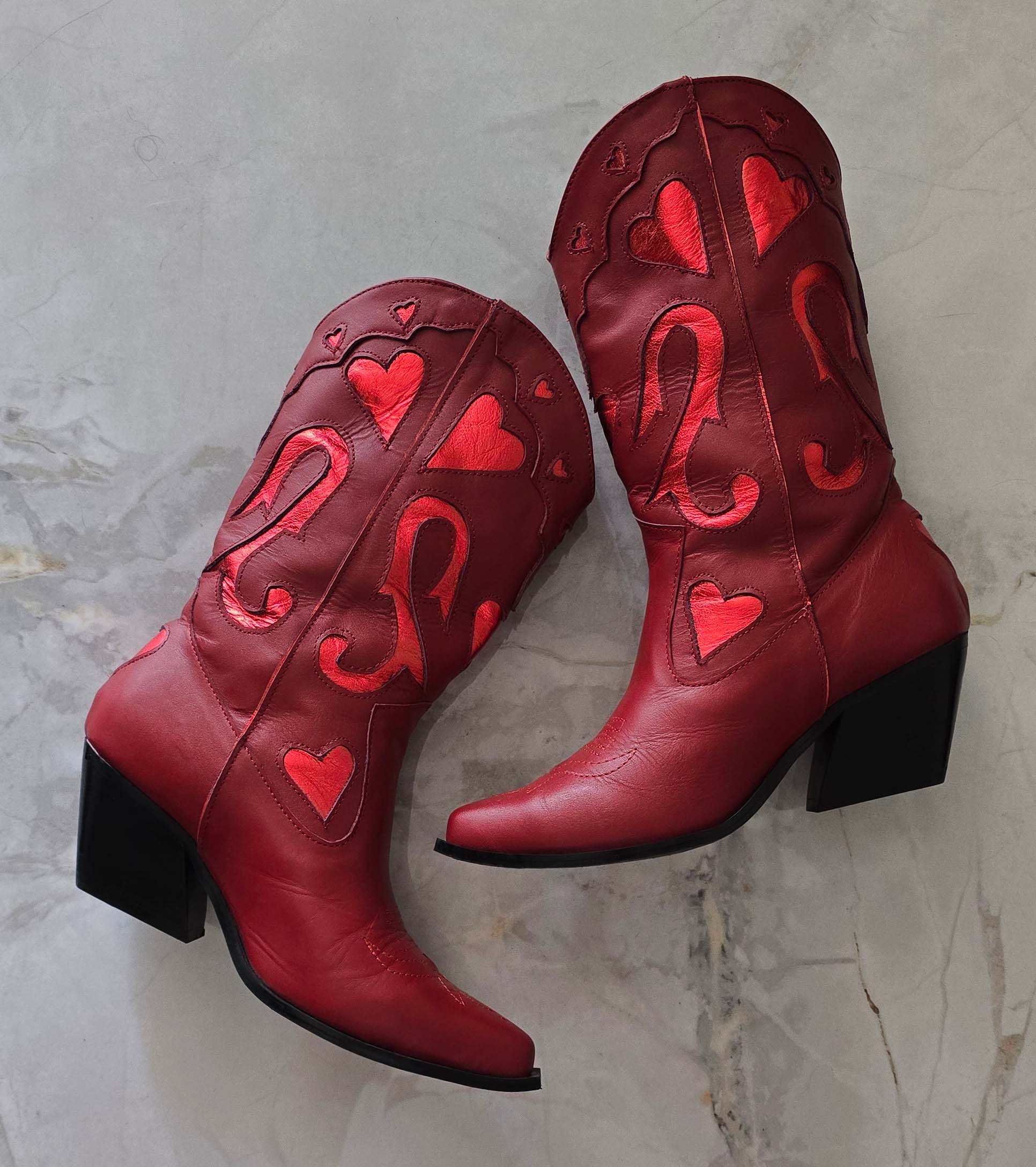 Valentine Rojo Piel Genuina