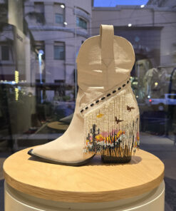Odette Latte Piel Genuina Diseño de Chaquira