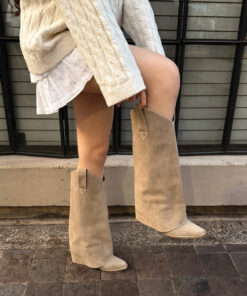 Larissa Piel Genuina Gamuza Beige